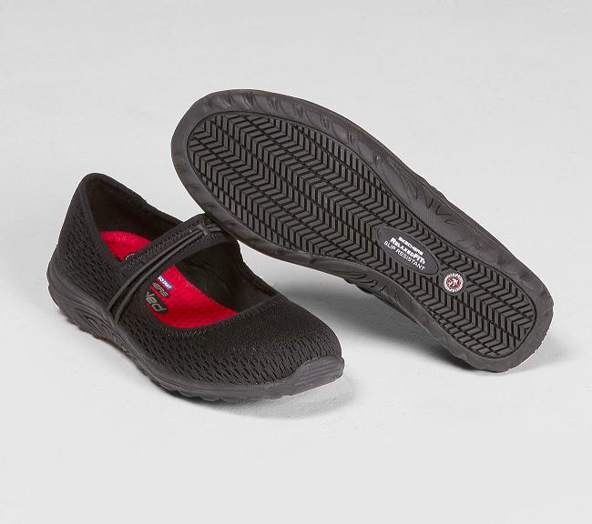 Zapatos de Trabajo Skechers Mujer - Sulloway Negro RFZKO1239
